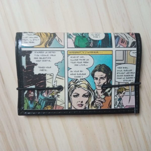 porte-cartes porte-feuilles recup magazine bd usa pop vintage artisanal original pièce unique